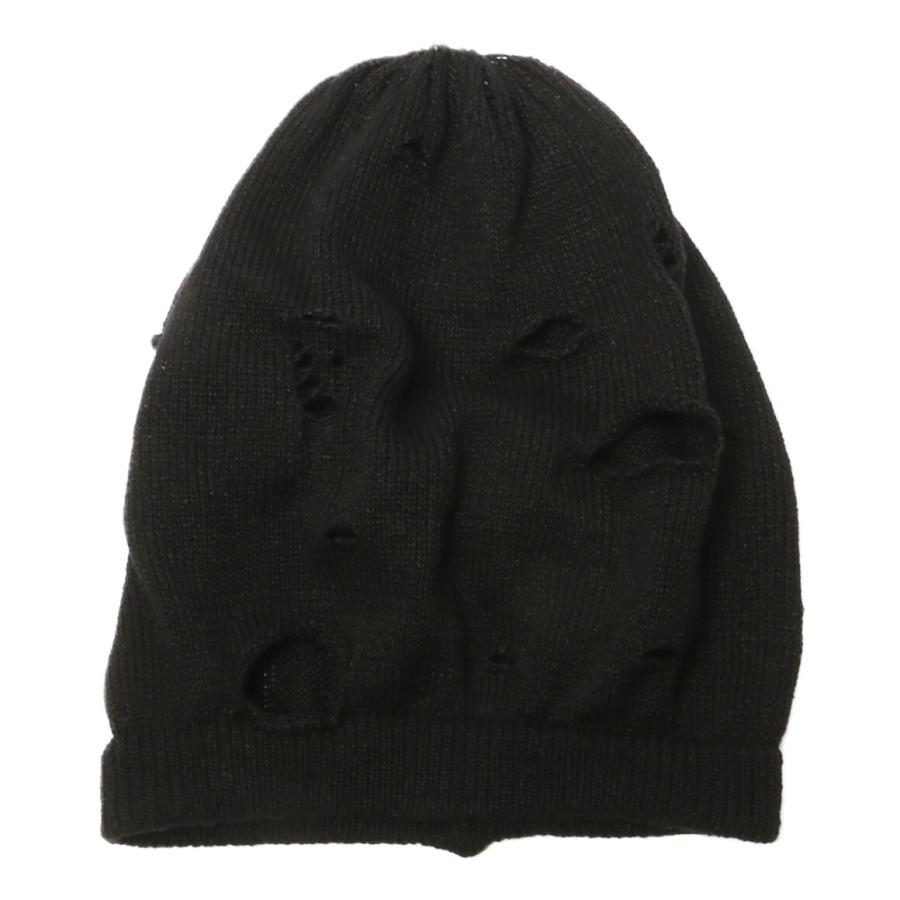 Yohji Yamamoto ベレー帽 ブラック ヨウジヤマモト　プールオム ヨウジヤマモトプールオム ベレー帽 JERSEY DAMAGED BERET HP-H01-360