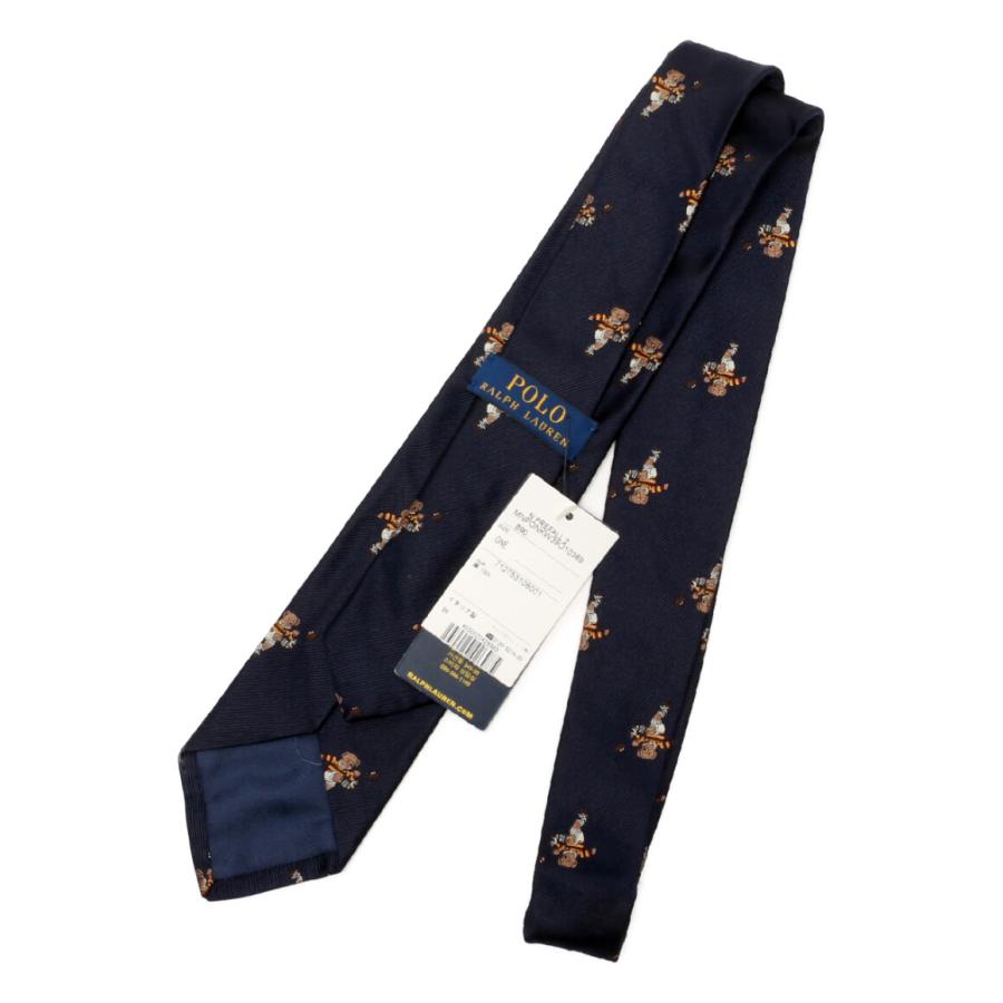 POLO RALPH LAUREN テディベア刺繍 ネクタイ 新品未使用 POLO RALPH LAUREN（ポロ・ラルフローレン） 美品 ポロベア シルク