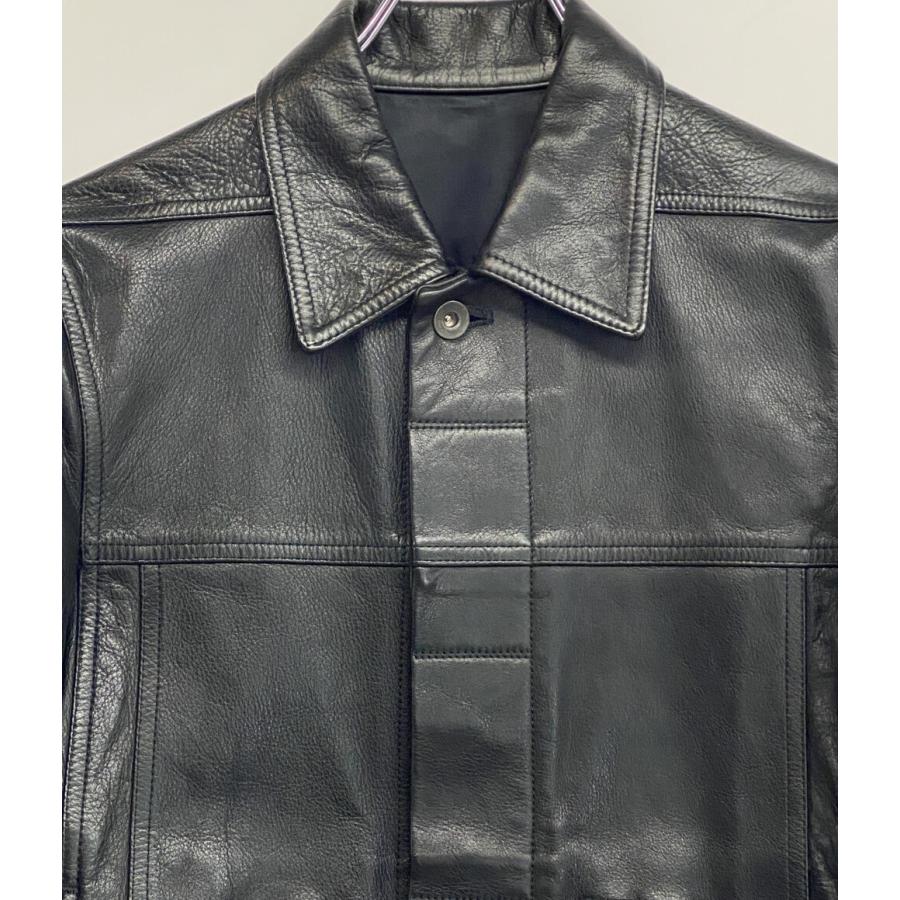 Rick Owens リックオウエンス　インターシャ レザージャケット リックオウエンス インターシャ rick owens レザー ライダース 2025年