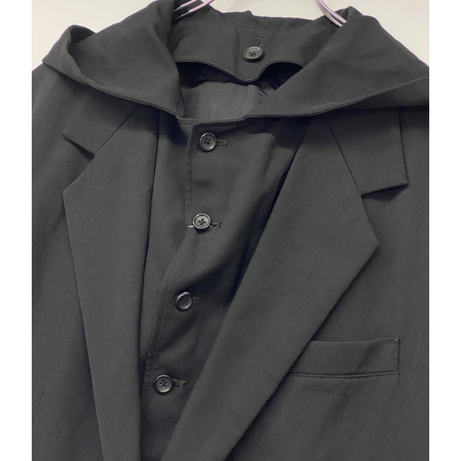 ヨウジヤマモトプールオム ウールギャバジンフードレイヤード