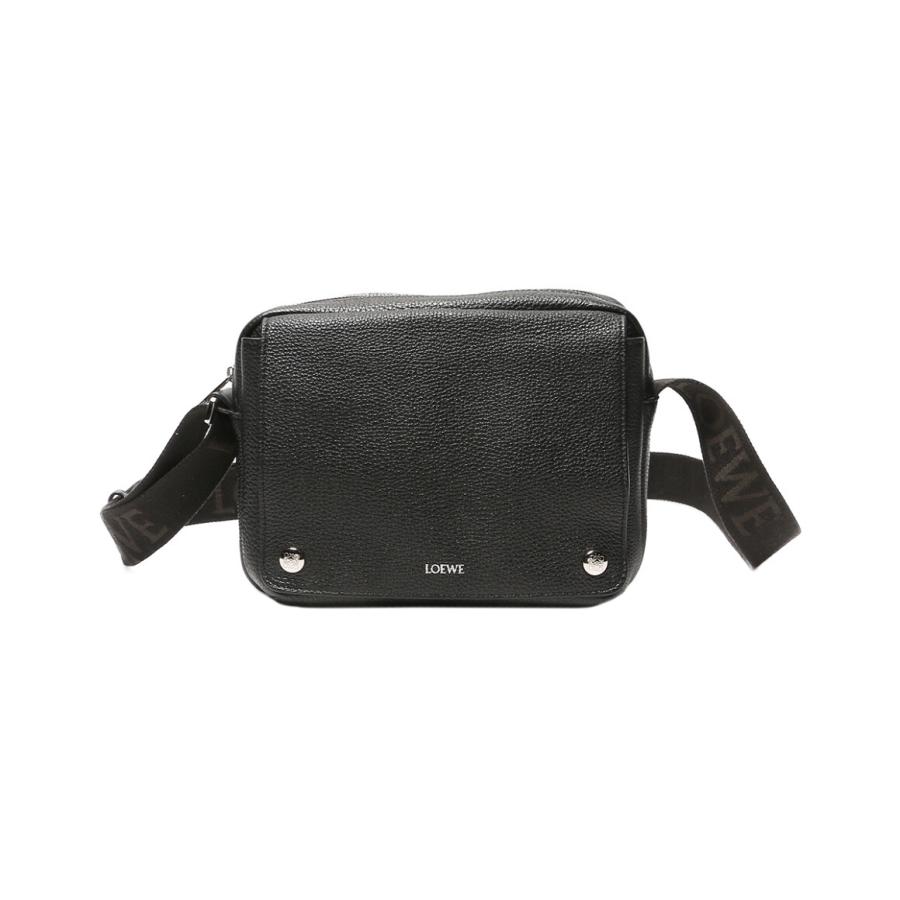 LOEWE（ロエベ） メッセンジャーバッグ ペブル ブラック メンズ 中古