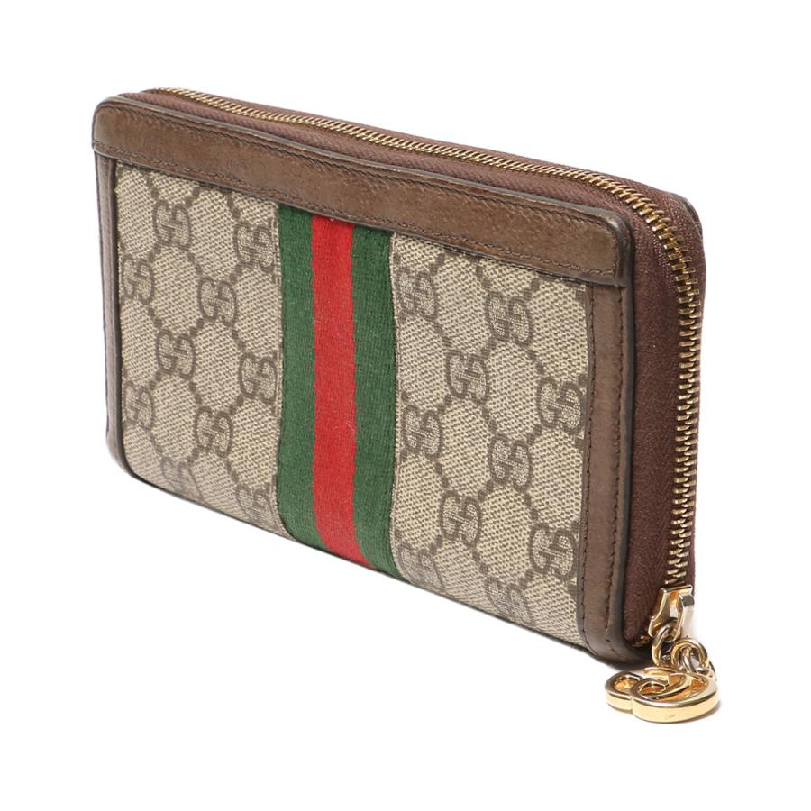 GUCCI グッチ/オフディアGGスプリームラウンドファスナー/523154/525***/SAランク/67【中古】 GUCCI グッチ/オフディアGGスプリームラウンドファスナー/523154/525