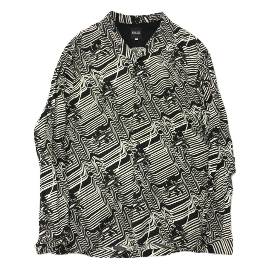 Sasquatchfabrix. 18aw虎柄長袖シャツ M サスクワァッチファブリックス 長袖シャツ Ninja Tune L S SHIRT