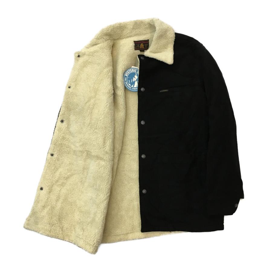 【美品】ヒステリックグラマー ボアジャケット バックロゴ 2way M 洗える 美品】ヒステリックグラマー ボアジャケット バックロゴ 2way M