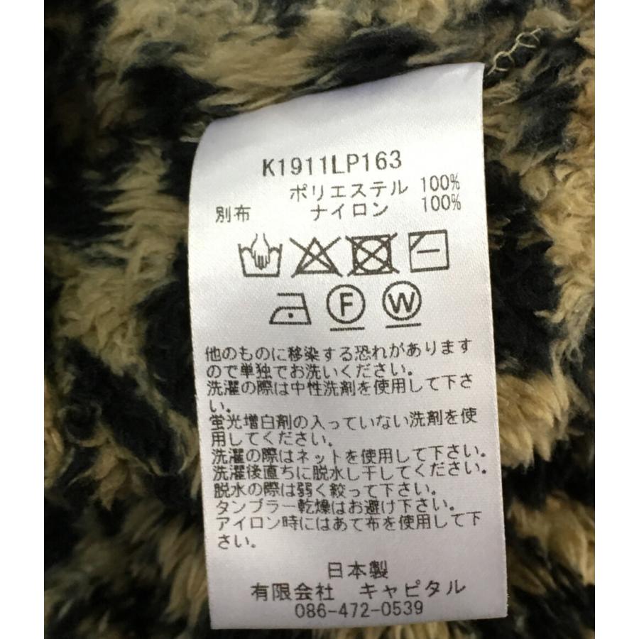 キャピタル レオパード柄 フリース イージーストレートパンツ キャピタル レオパード柄 フリース イージーストレートパンツ