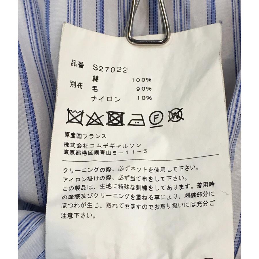コムデギャルソンシャツ マスク総柄ストライプシャツ 19SS