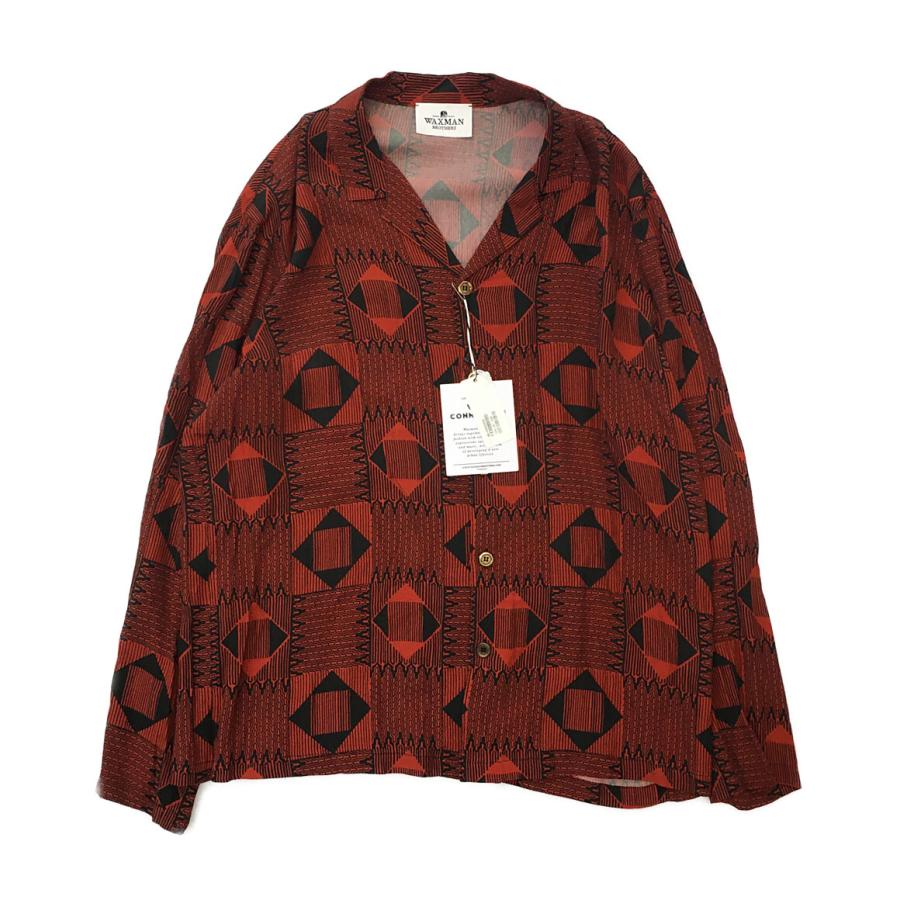 美品 ワックスマンブラザーズ 総柄オープンカラーシャツ メンズ