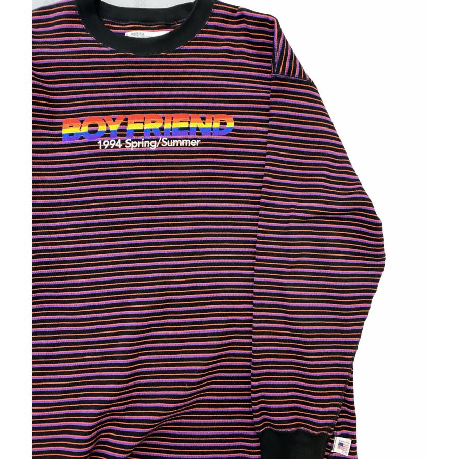 トップス DAIRIKU/Couple Border Embroidery Tee DAIRIKU Couple Border Embroidery Tee