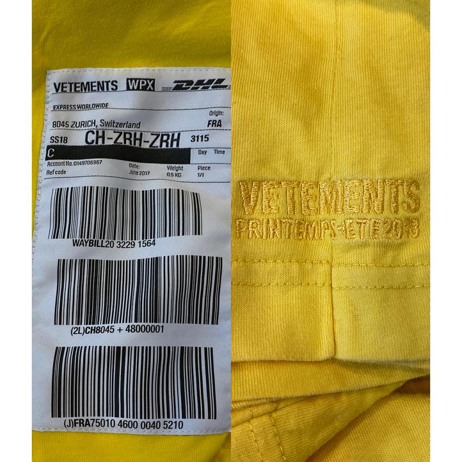 ヴェトモン 半袖Tシャツ DHL 18SS WSS18DHL3 メンズ SIZE M