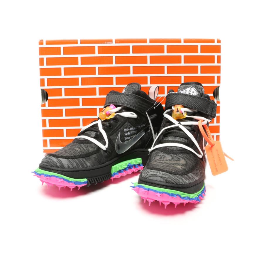 美品 ナイキ オフホワイト スニーカー Air Force 1 Mid Black DO6290 