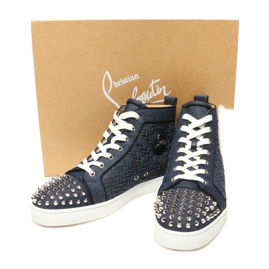 美品 クリスチャンルブタン スニーカー LOU SPIKES DENIM 3180534