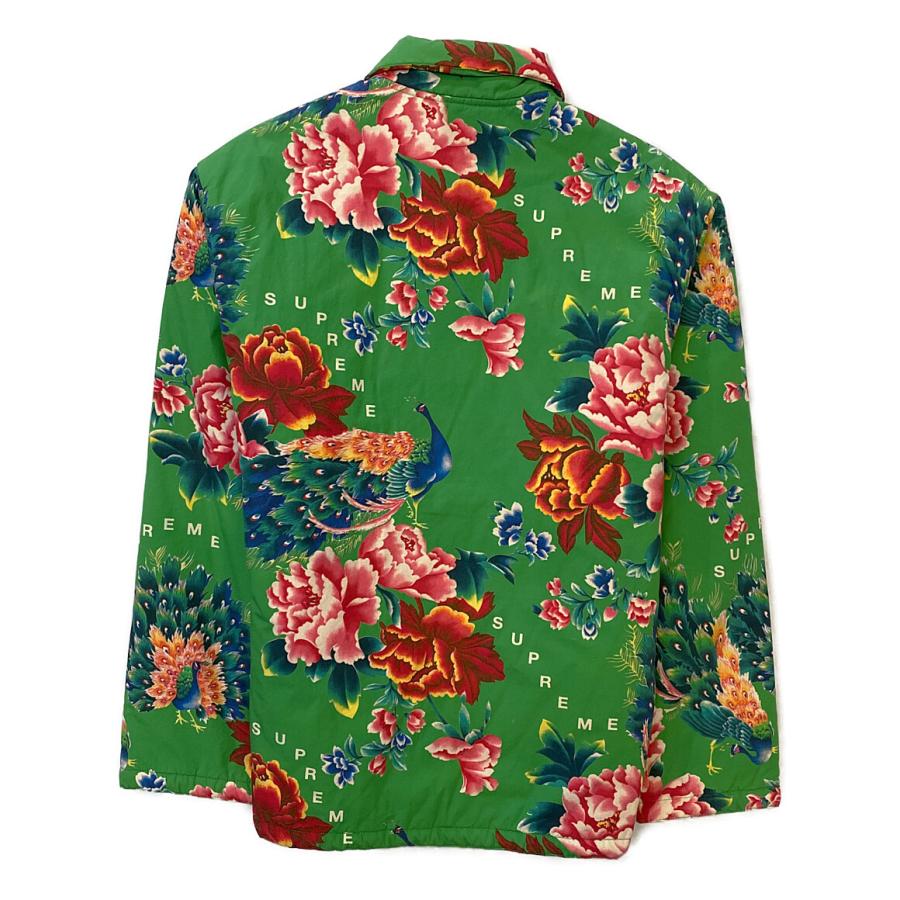 シュプリーム 中綿入りコート 花柄 PEACOCK JACKET Bright Green