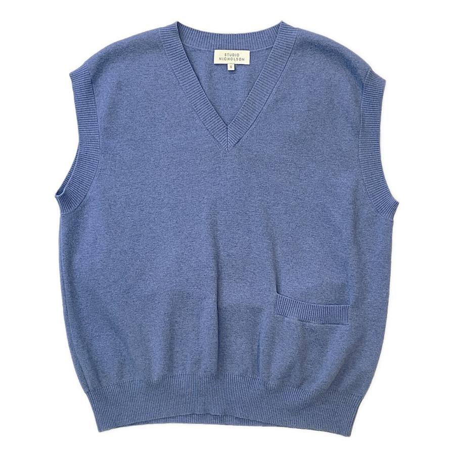 スタジオニコルソン KINT VEST ニットベスト Vネック プルオーバー スタジオニコルソン ニットベスト Vネック KINT VEST 51-10-121003