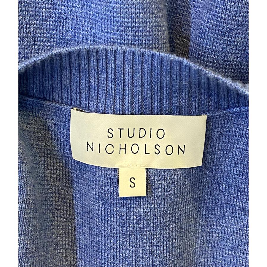 スタジオニコルソン KINT VEST ニットベスト Vネック プルオーバー Studio Nicholson Vネック ニットベスト | ブルー | FARFETCH JP