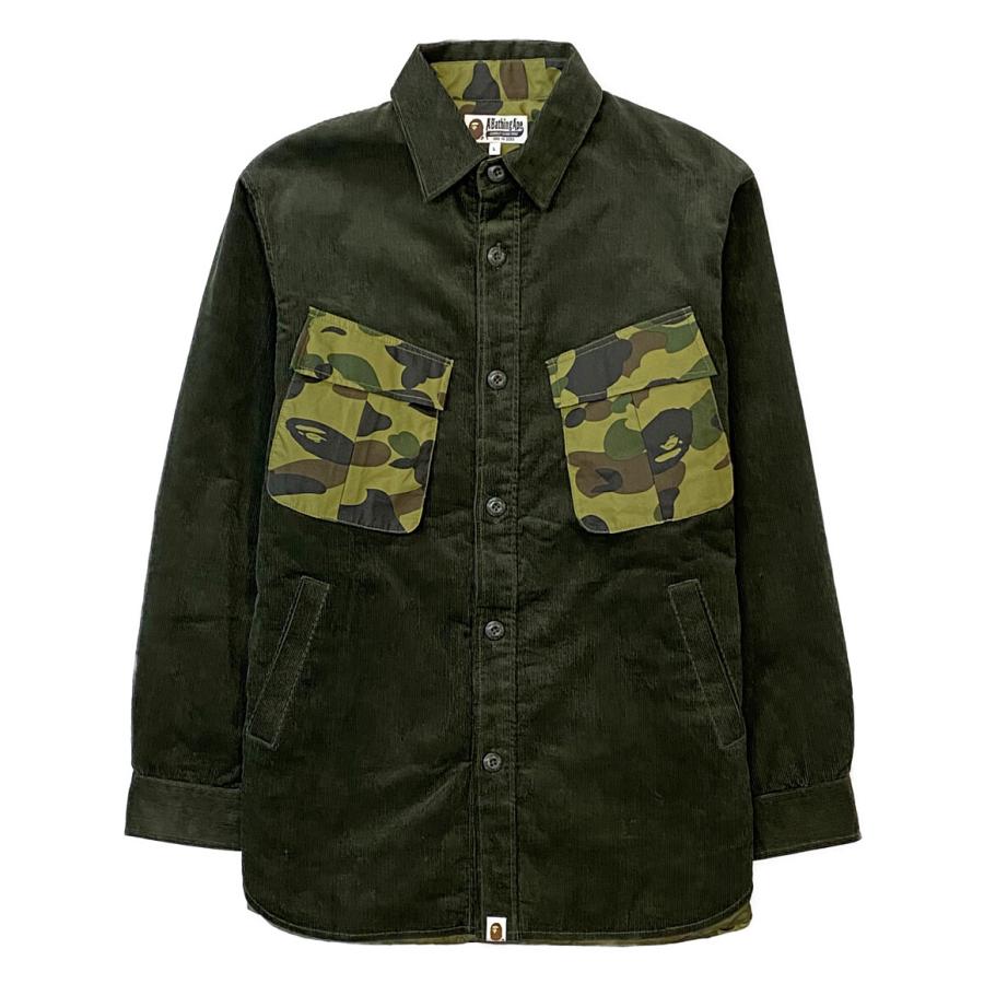 A BATHING APE / ボトム/M/ポリエステル/KHK/カモフラ/001ptd701008x// 美品 アベイシングエイプ コーデュロイカモフラジャケット