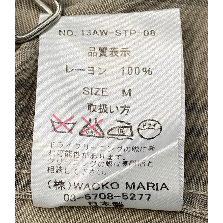 新品未使用 長袖 WACKO MARIA レーヨンシャツMサイズ ワコマリア 長袖シャツ レーヨンシャツ ストライプ 13aw メンズ SIZE M
