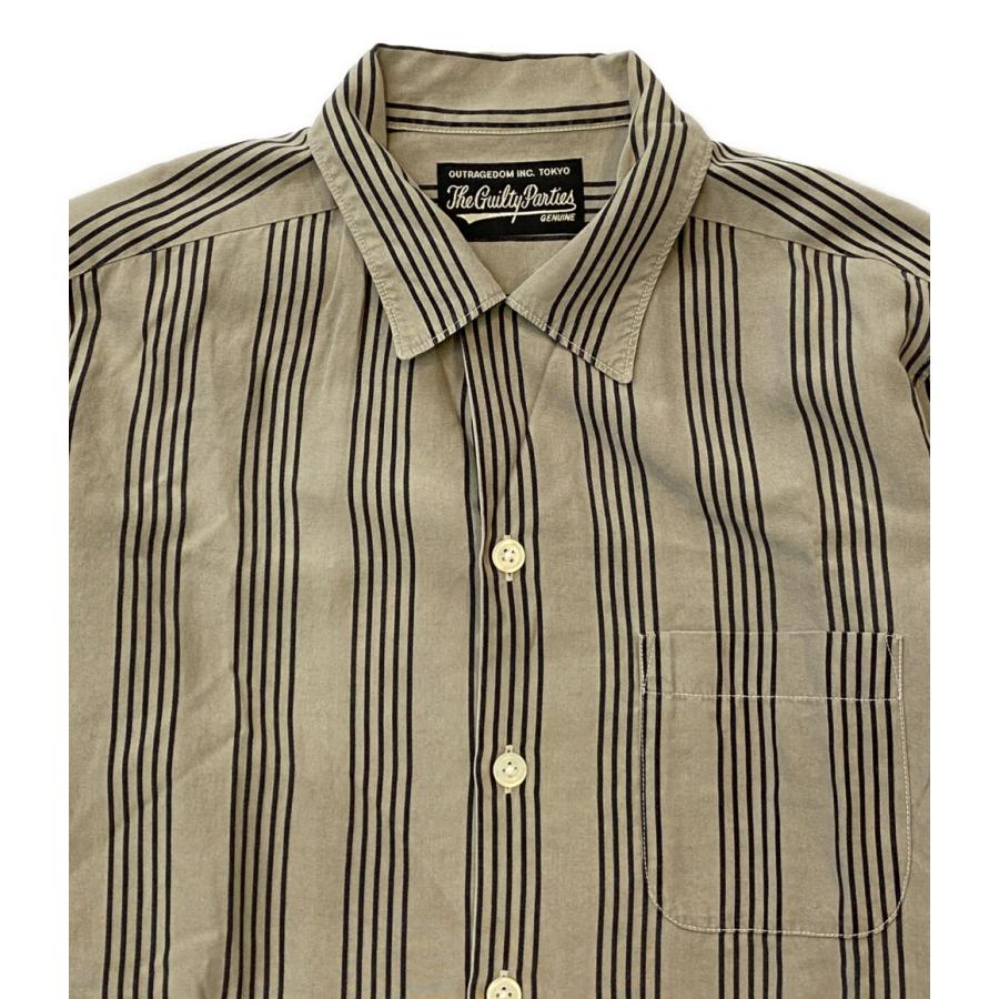 ワコマリア 長袖シャツ レーヨンシャツ ストライプ 13aw メンズ ワコマリア 長袖シャツ レーヨンシャツ ストライプ 13aw メンズ