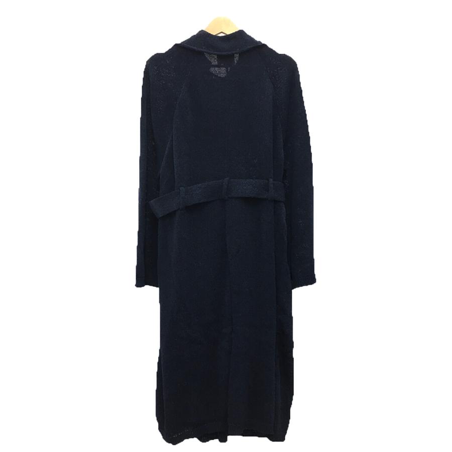 美品　Kota Gushiken　和紙ニットトレンチコート　ネイビー　2 美品 Kota Gushiken 和紙ニットトレンチコート ネイビー 2