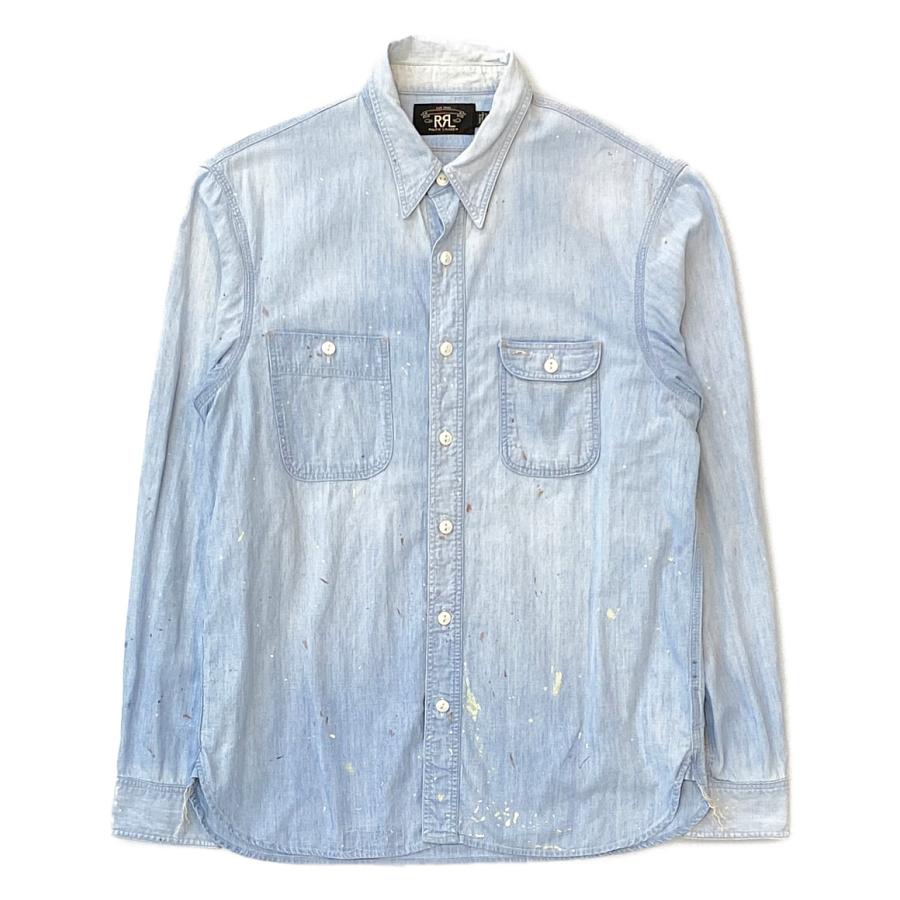 RRL ダブルアールエル 長袖シャツ シャンブレーワークシャツ ペイント加工 Amazon.co.jp: [RRL] (ダブルアールエル) 日本製生地