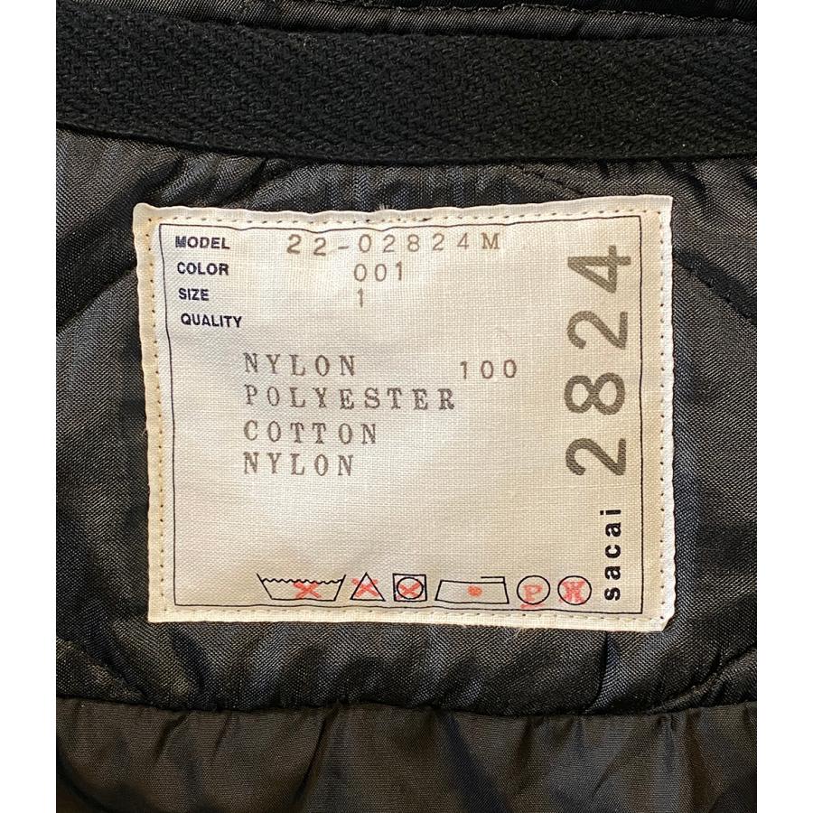 サカイ ブルゾン ジップアップ ブラック Nylon twill mix