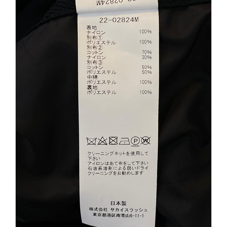 サカイ ブルゾン ジップアップ ブラック Nylon twill mix サカイ ブルゾン ジップアップ ブラック Nylon twill mix