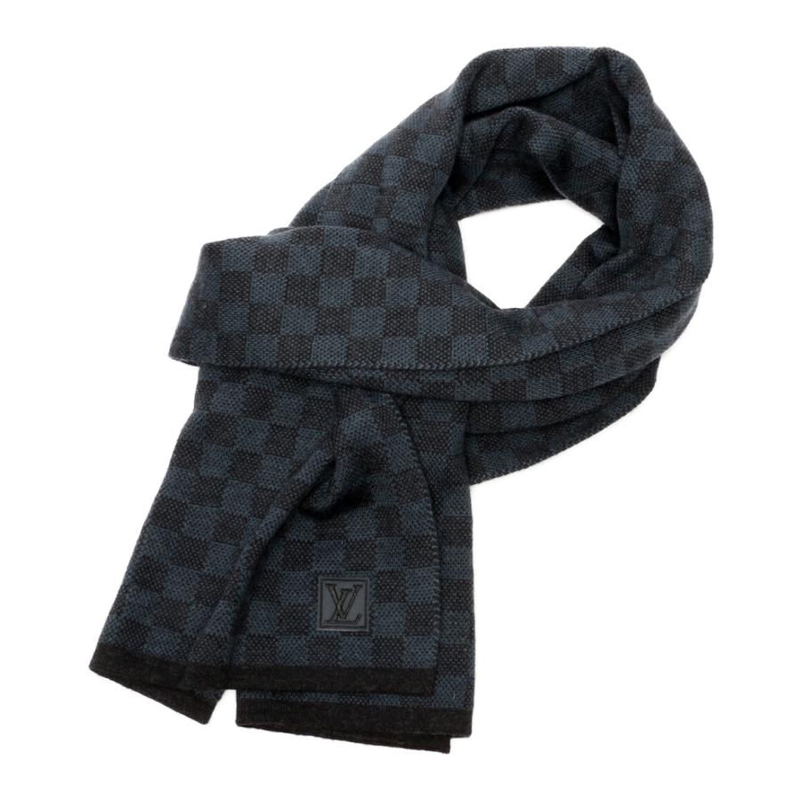 LOUIS VUITTON ダミエ メンズ用マフラー グレー/ブラック 楽天市場】LOUIS VUITTON ルイヴィトンメンズマフラー ダミエ