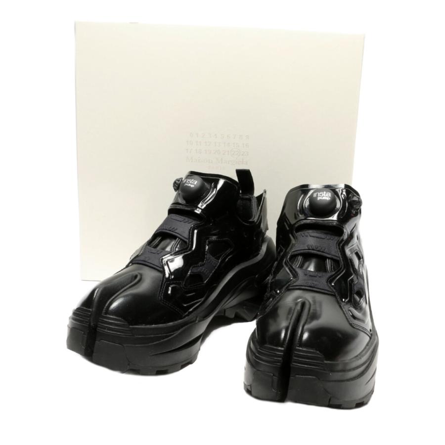 マルタンマルジェラ スニーカー ブラック Tabi Instapump Fury Oxford 
