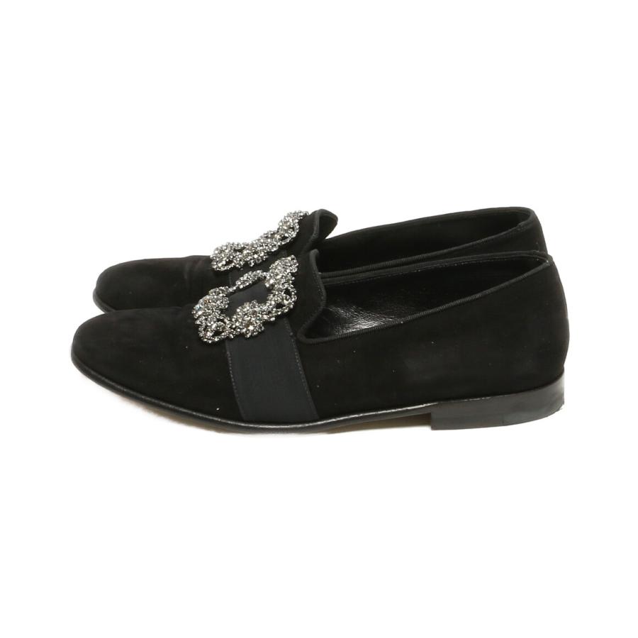 マノロ ブラニク ローファー ビジュ スエード メンズ SIZE 6 MANOKO
