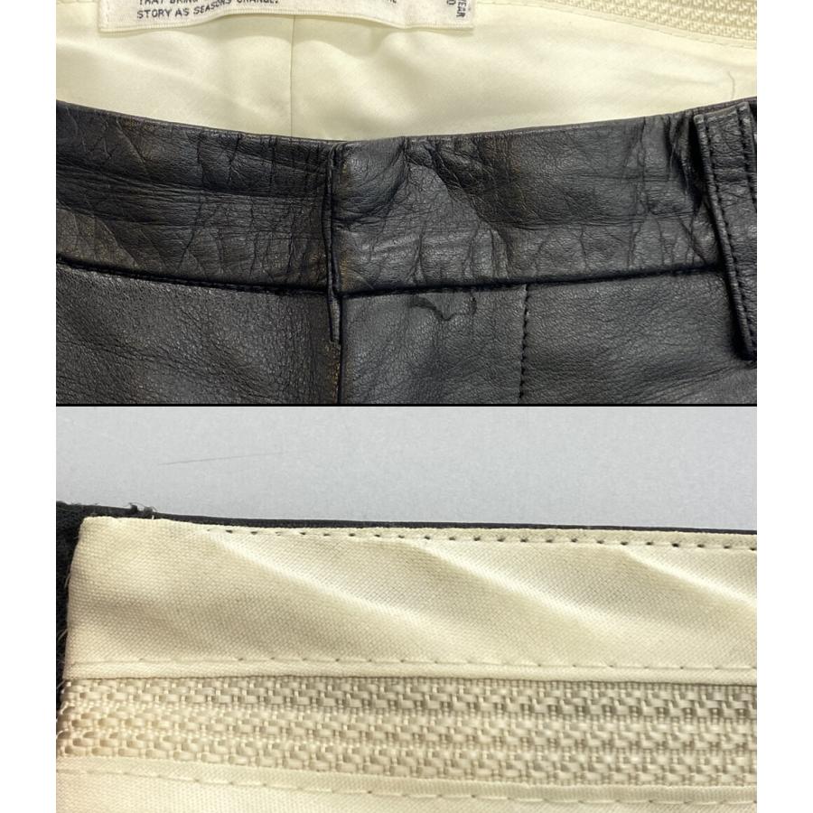 ダイリク パンツ Deck Detail Leather Slacks レザー 20aw B-1
