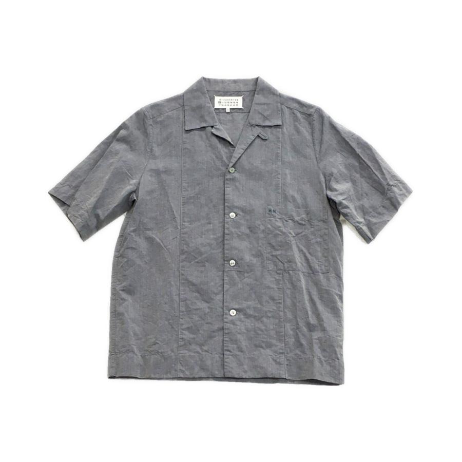 マルタンマルジェラ 半袖シャツ オープンカラーシャツ MM刺繍 22ss  