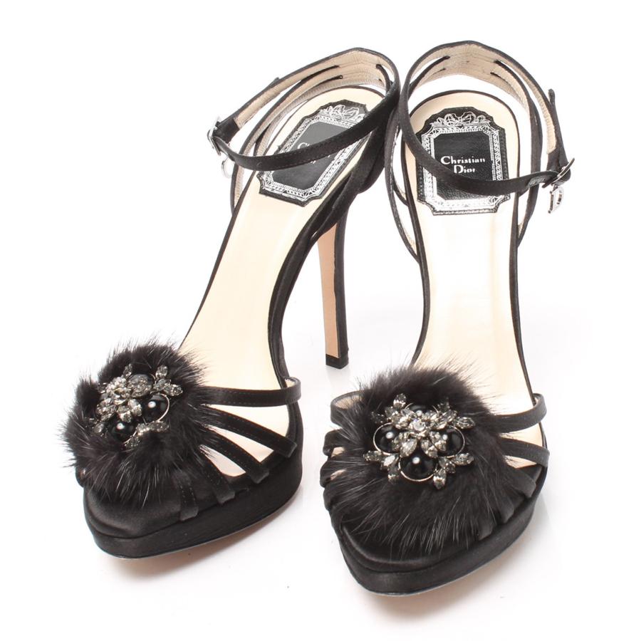 美品 クリスチャンディオール SIZE 351/2 (M) ファーチャーム サンダル ミュール swan sandale Christian Dior レディース 中古 :a103031039:hugall fashion ハグオール - 通販 - Yahoo!ショッピング