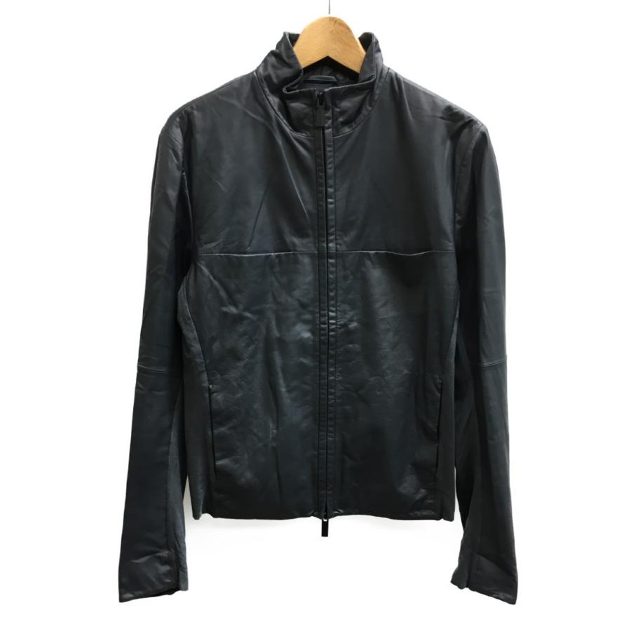 美品 エンポリオアルマーニ SIZE ITA 46 (M) レザージャケット S1R08P S1P12 EMPORIO ARMANI メンズ