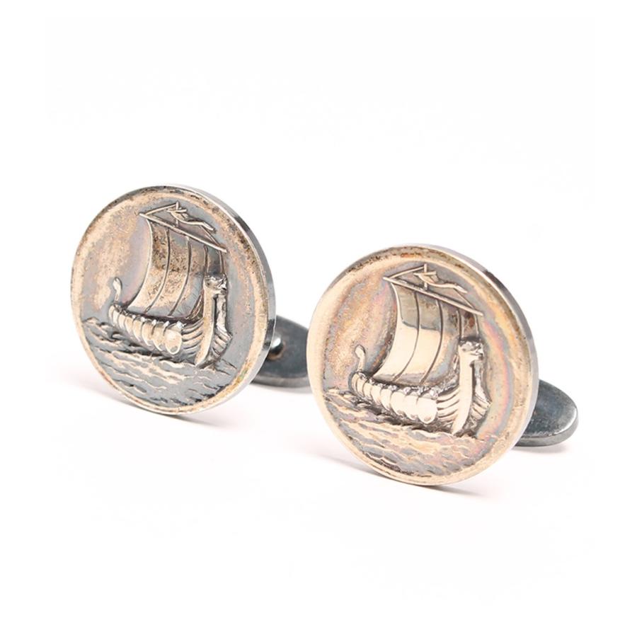 ジョージジェンセン カフス SV925 船モチーフ Georg Jensen メンズ