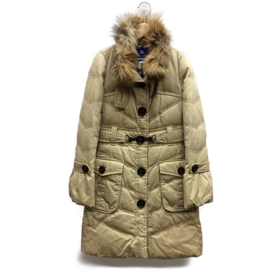 年末のプロモーション大特価 送料無料 バーバリーブルーレーベル 中古 Label Blue Burberry M 40 Size レディース ダウンコート コート アウター Dagl Tg
