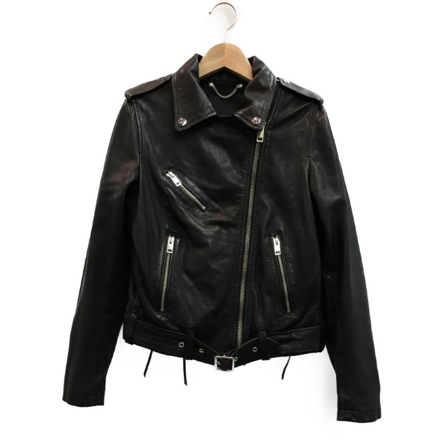 美品 ディーゼル ラムレザー ライダースジャケット レディース SIZE XS