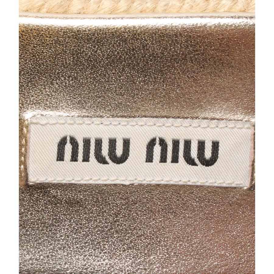 激安アウトレット エスパドリーユ ミュウミュウ 美品 Sale 0210 送料無料 グリッターサンダル 中古 Miumiu M 36 Size レディース 財布 帽子 ファッション小物 Meorboston Org