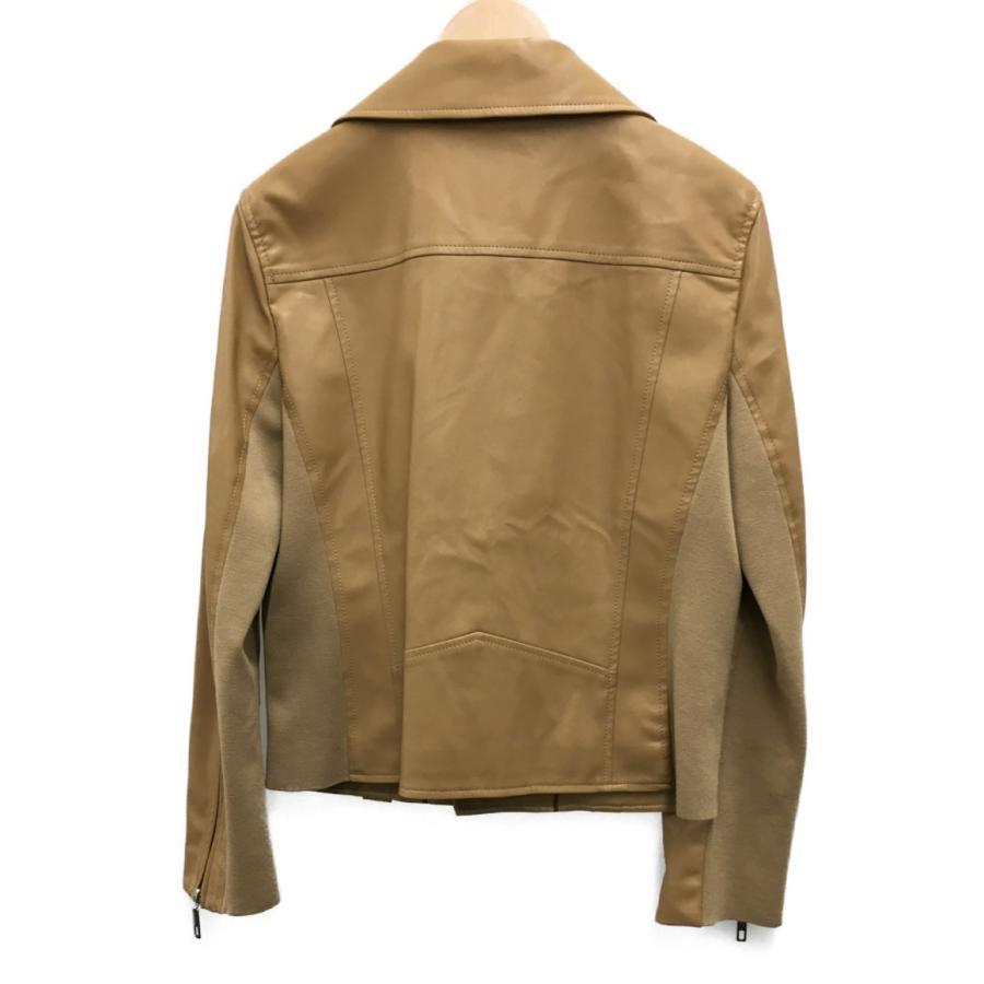 美品 モラビト ブラン エコレザーライダースジャケット レディース