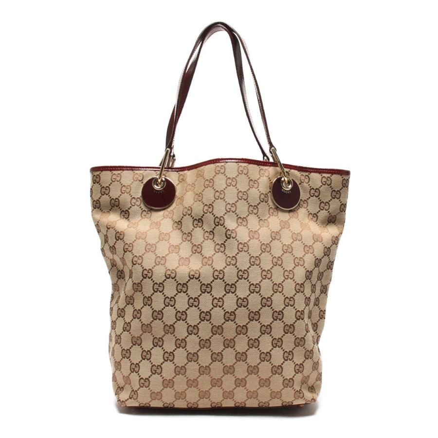 美品 グッチ トートバッグ GGキャンバス・GGプラス 120836 002058