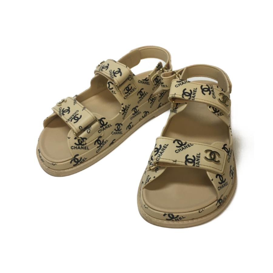 美品 シャネル GATE NO.5 ココマーク 総ロゴ フットベット サンダル レディース SIZE 37 (S) CHANEL 20C 箱付き 中古  :a127357013:rehello by BOOKOFF - 通販 - Yahoo!ショッピング