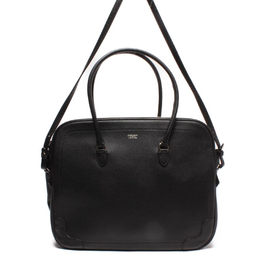 全国宅配無料 美品 ジョルジオアルマーニ レザーブリーフケース メンズ Giorgio Armani 中古 激安ブランド Lewisfamilyinsurance Com