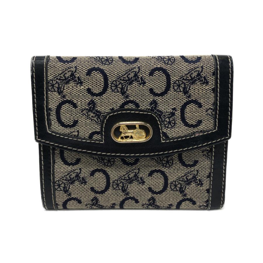 CELINE セリーヌ 三つ折り財布 がま口 馬車金具 ヴィンテージ CELINE セリーヌ 三つ折り財布 がま口 馬車金具 ヴィンテージ