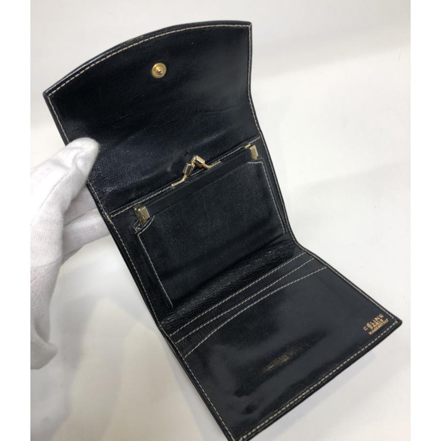CELINE セリーヌ 三つ折り財布 がま口 馬車金具 ヴィンテージ CELINE セリーヌ 三つ折り財布 がま口 馬車金具 ヴィンテージ