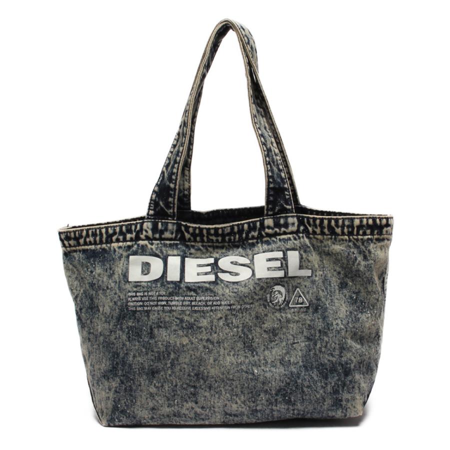 DIESEL キャンバスダメージデニム ハンドバッグ グレー