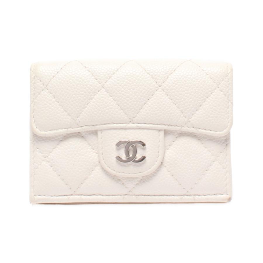最終値下げ　CHANEL シルバー キルティング 三つ折り財布 CHANEL シルバー 三つ折り財布