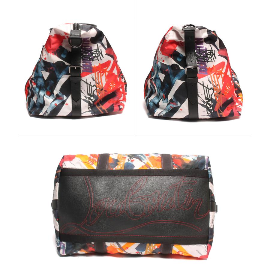 美品 クリスチャンルブタン 2WAYボストンバッグ ペイント レディース 
