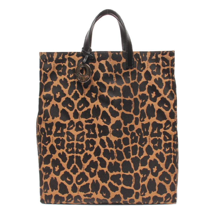フェンディ トートバッグ レオパード柄 8BH173 レディース FENDI 中古 