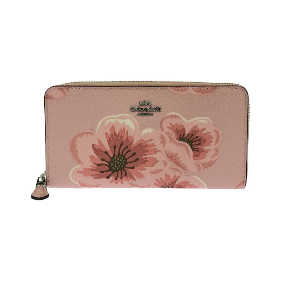 コーチ ラウンドファスナー長財布 フローラルプリント 花柄 91815