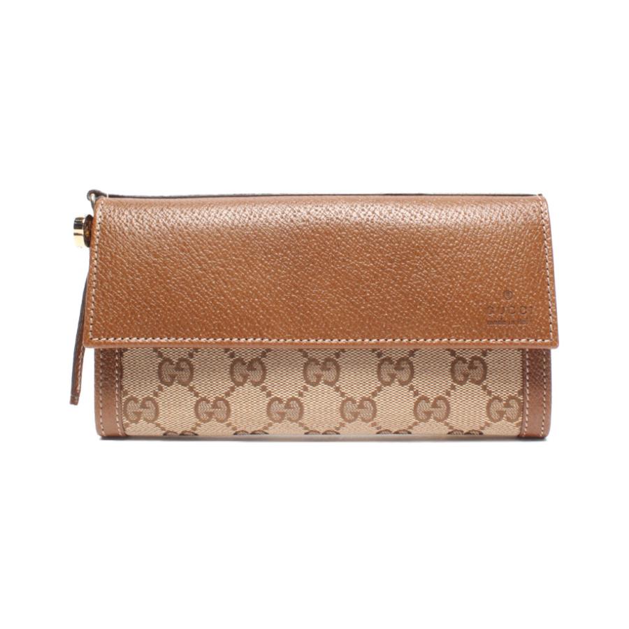 美品 グッチ 長財布 323496 GGキャンバス GGプラス レディース GUCCI 