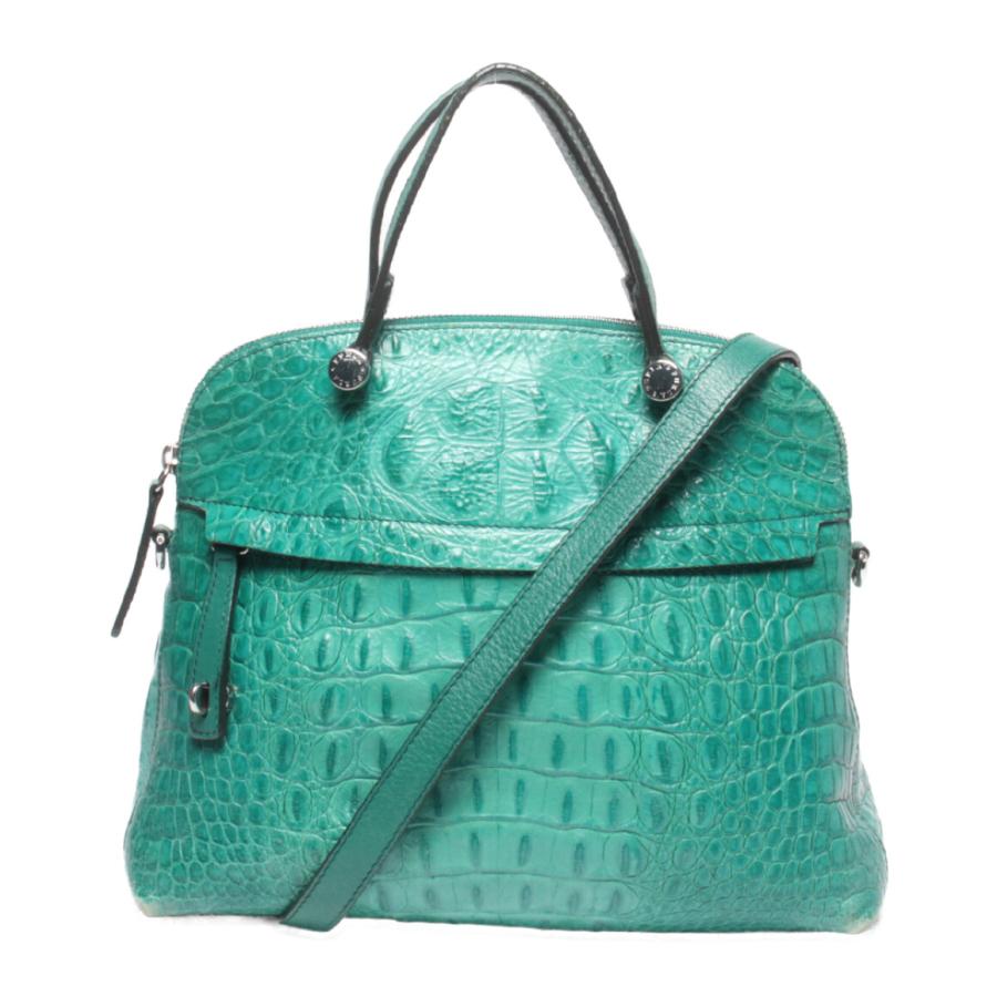 B5可‼️極美品✨️ FURLA レザー ダフネ 2WAY ショルダーバッグ 緑