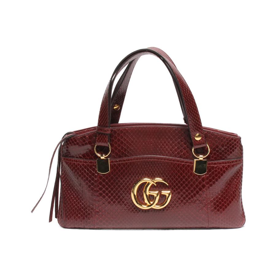 グッチ 2wayレザーハンドバッグ ボルドー系 アリー 550130 001998 GGマーモント パイソン レディース GUCCI 中古 :  a157445002 : rehello by BOOKOFF - 通販 - Yahoo!ショッピング